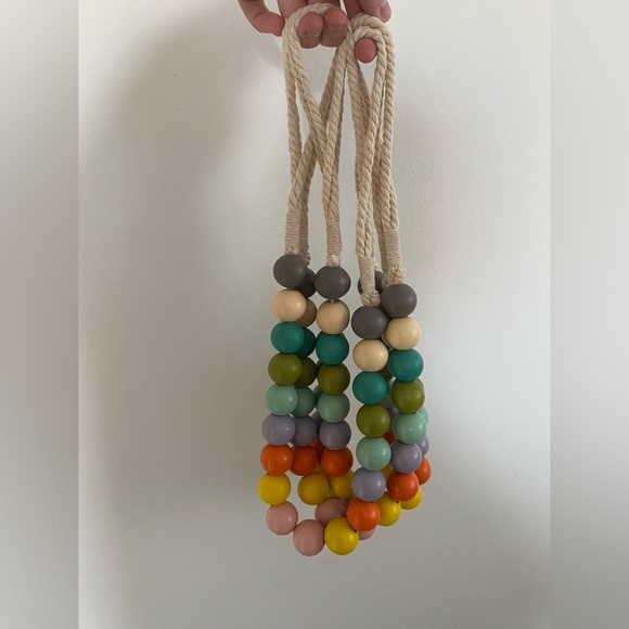 Pottery Barn Other - Wooden Bead curtain tie backs